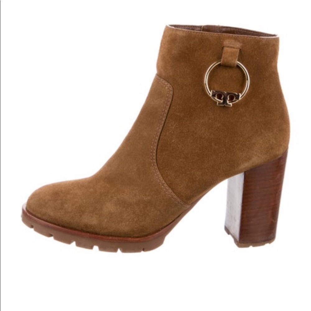 Tory Burch Suede Brown Ankle Boots NWT